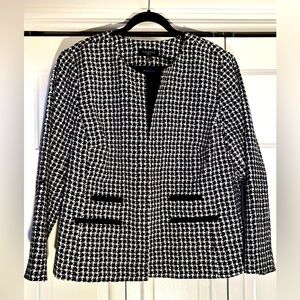 Talbots Woman’s Houndstooth Blazer - Size 18W -Black/White